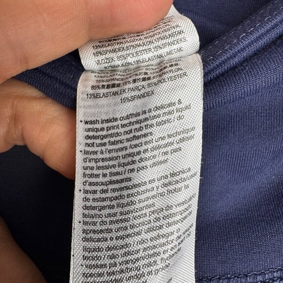 Zumba We Ar Marvelous Colorblock Navy‎ Leggings Neon Yellow and Orange Sz M - Picture 9 of 10